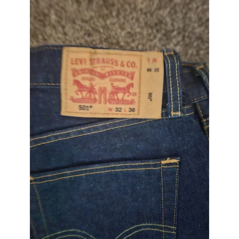 NWOT‎ Levi's Men's 501  Button Fly Original Fit Jeans Anchor 32W x 36L 005012501